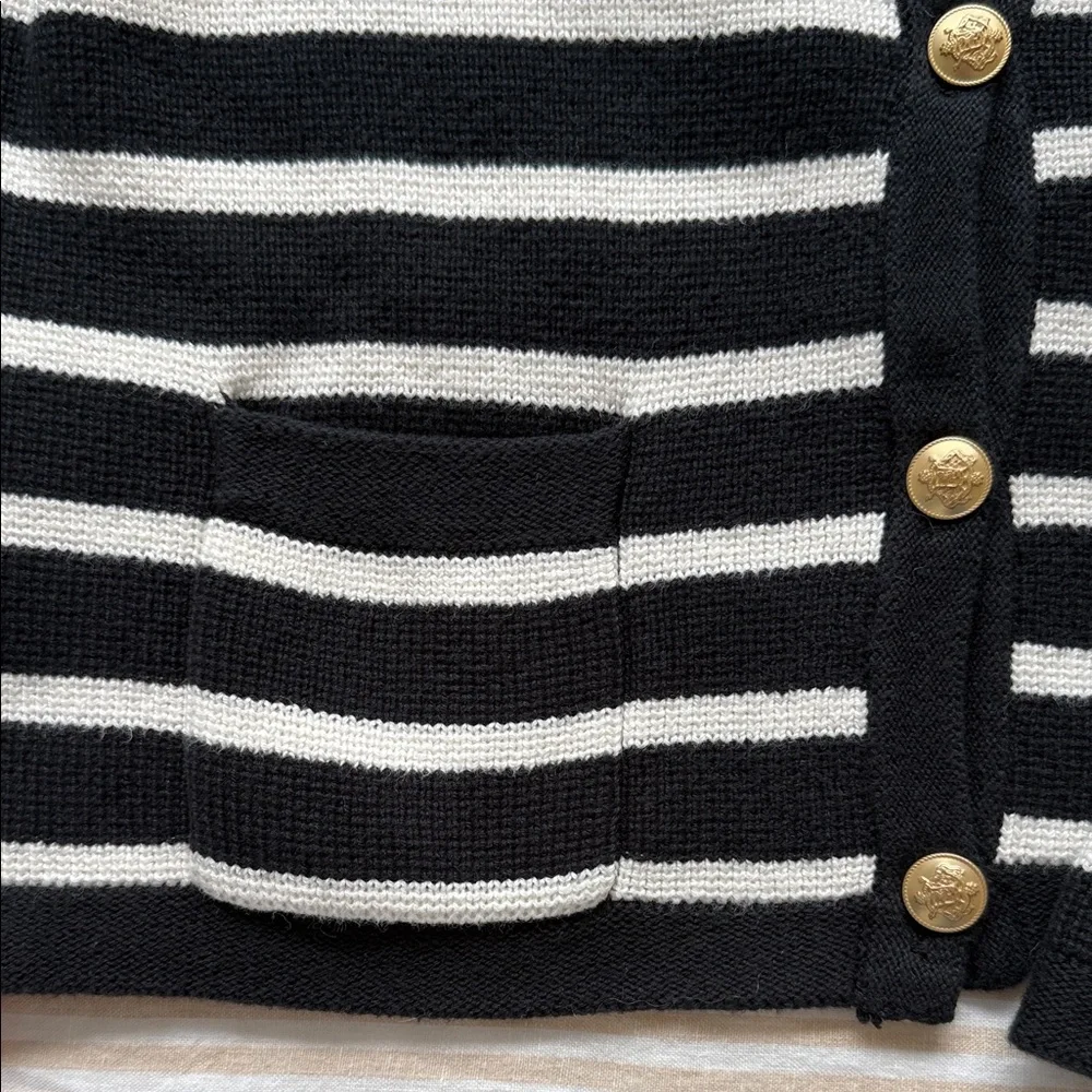 J. Crew Emilie patch pocket sweater lady jacket in stripe - Picture 4 of 6